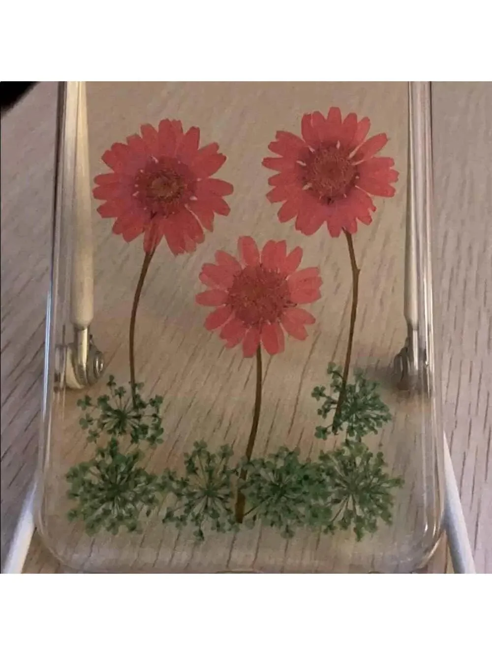 iPhone 6 Plus CLEAR SNAP Case w pressed flowers